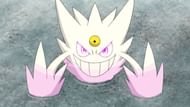 The Shiny Variant of Gengar's Mega Evolution as it appears in the Anime (Image via The Pokemon Company)
